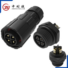 直銷M16螺絲鎖線面板組裝式AC/DC視頻電線接頭板后安裝IP68連接器