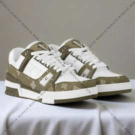 高货L家驴牌橄榄绿牛仔Trainer男女款老爹鞋高L板鞋跨境鞋欧洲站