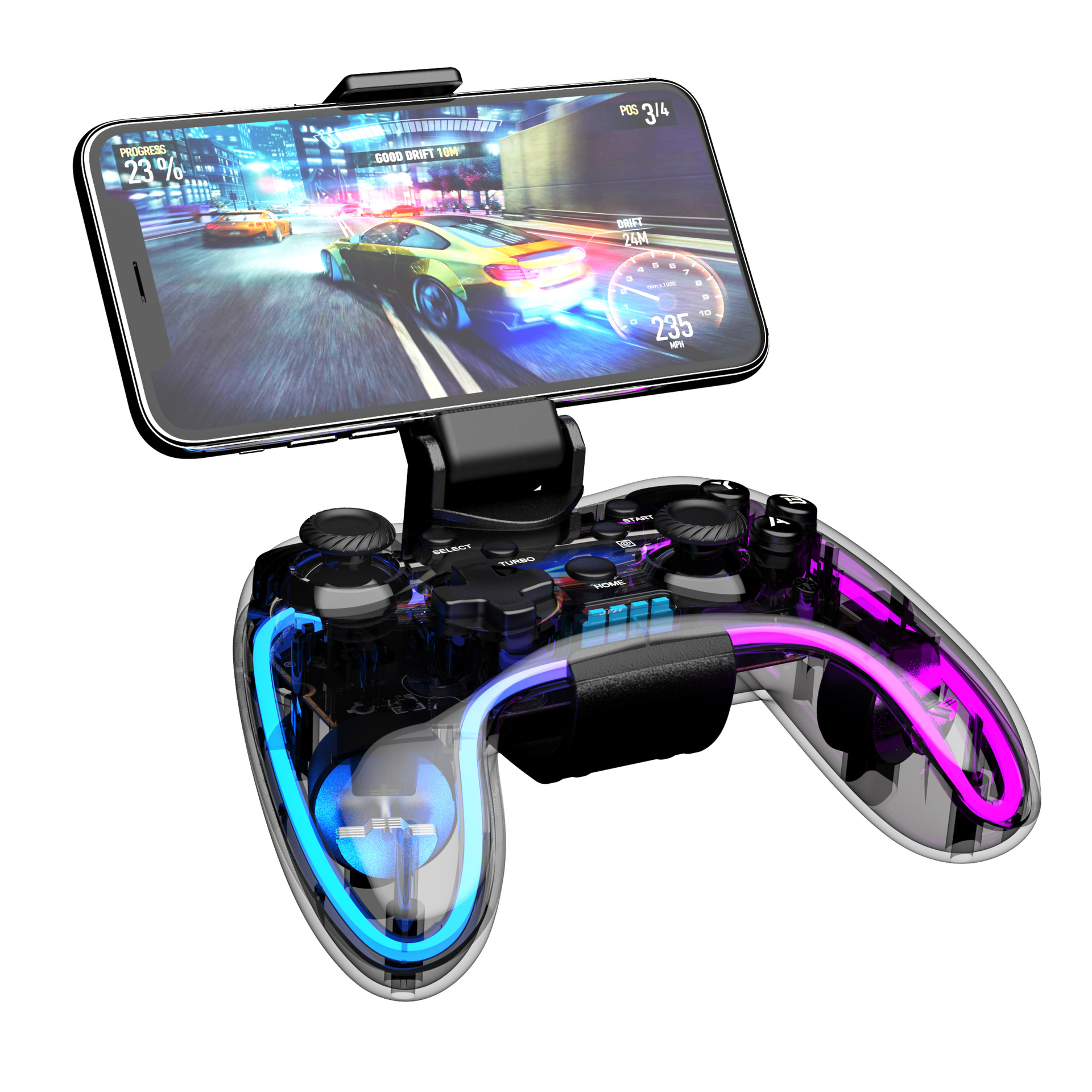 RGB-beleuchteter Bluetooth-Gamecontroller für Android-Mobiltelefone_voghion.com