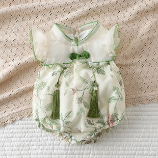 40cm Baby Clothes Cotton Doll Super Small Size Princess Style Baggy Summer Thin Jumpsuit Hot Style