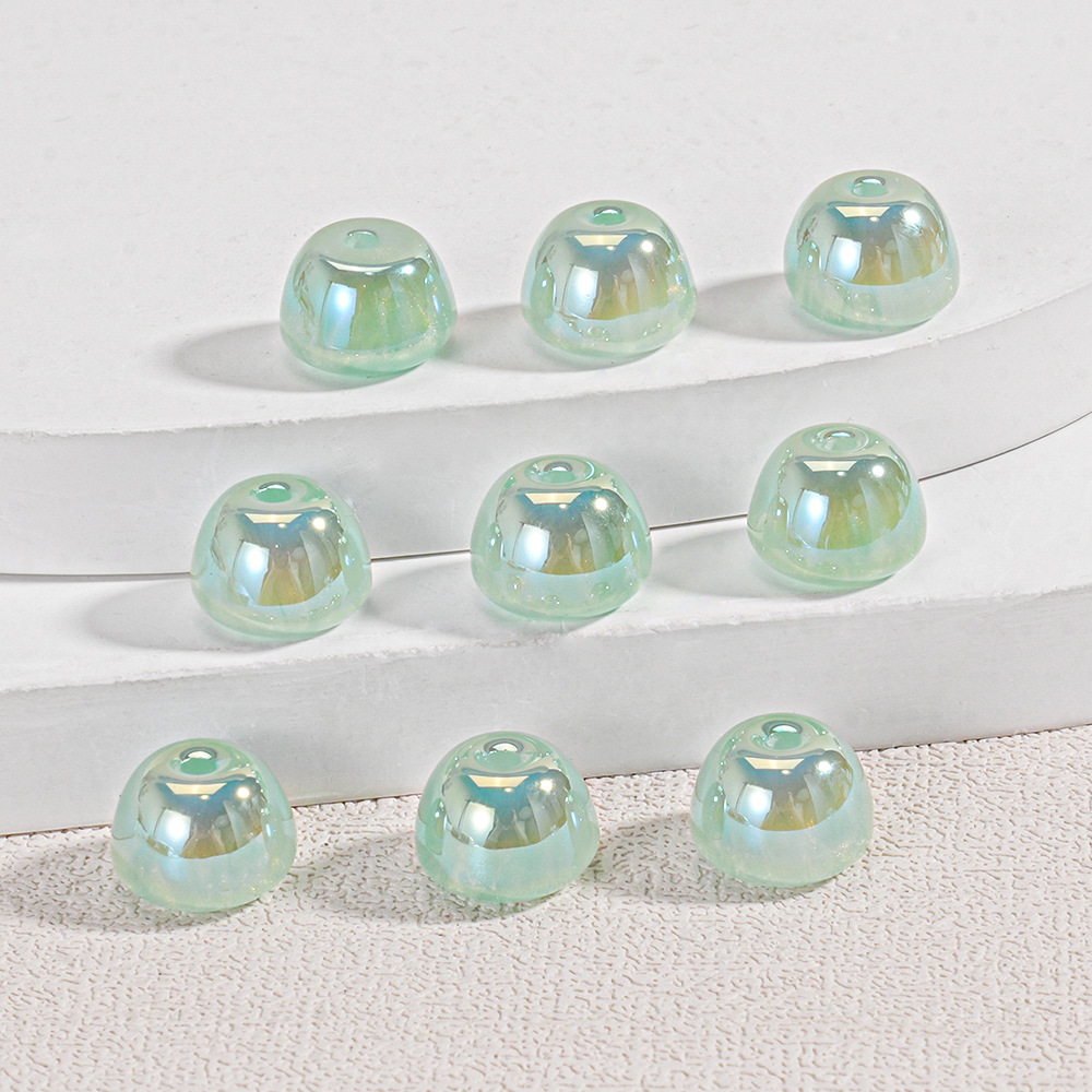 11x8mm resina de color fantasma arena flotante manzana cuentas de agujero a través de cuentas manuales DIY accesorios de cuentas de mano joyas cuentas de barril