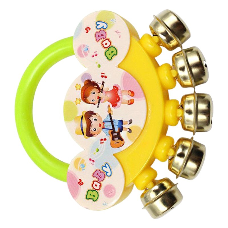 Cartoon Baby Hand Rattle Toy Rattle Bell Metal Bell Crisp Bell Five-Finger Hand Rattle Wholesale