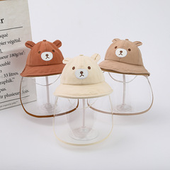 Removable mask spring and autumn baby anti-droplet cap protective face mask for men and women baby anti-droplet face mask fisherman hat