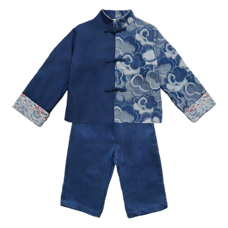 2024 мальчик осенний новый костюм Tang Xiangyun Cowboys Cowboy Cister одежда Guochao детская одежда улучшена Han костюм с длинными рукавами