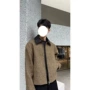 翻领美式秋冬季拼接夹克