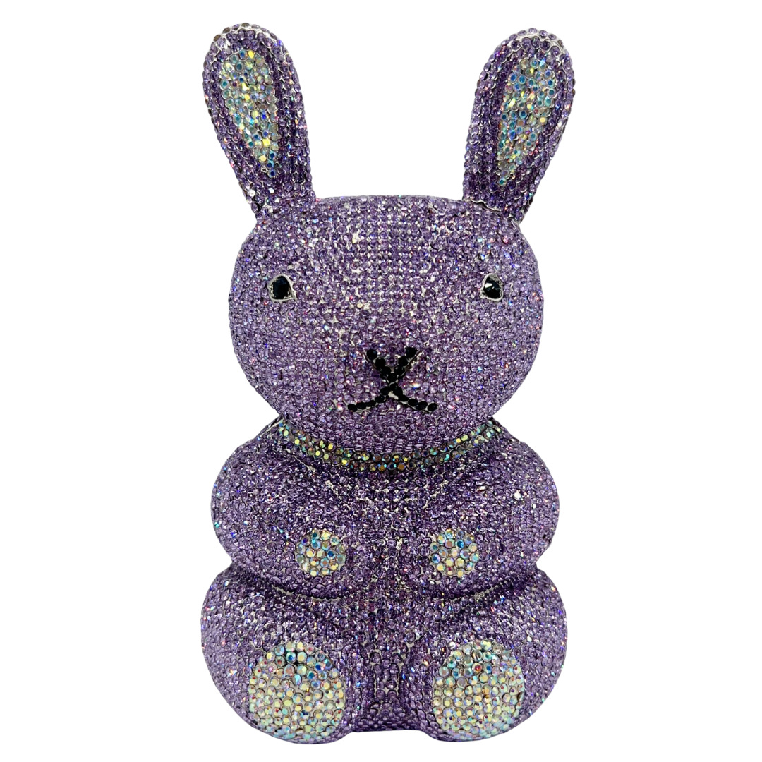 Bag de piedra de conejo transfronterizo nuevo conejo con diamantes bolsas de cena de fiesta de diamantes llenos bolsas de mano de mujer nuevo