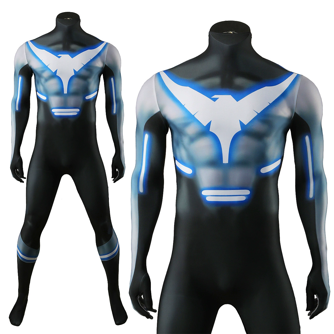 Косплей DC Nightwing костюм на Хэллоуин, леггинсы, костюм Nightwing номер 005