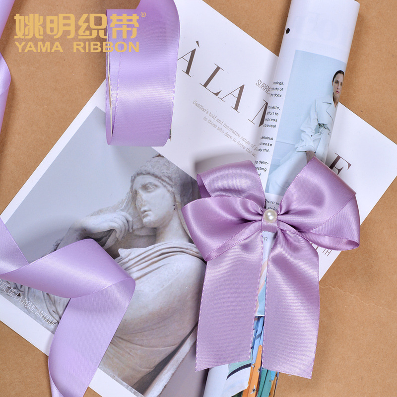 En stock Yao Ming cinta de la boda de una sola cara de raso horquilla accesorios para el cabello cinta de la Hornada 4CM cinta al por mayor