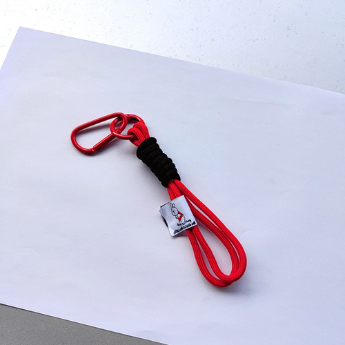 Nylon woven cloth color rope men's and women's keychain carabiner couple's keychain mobile phone pendant bag lanyard