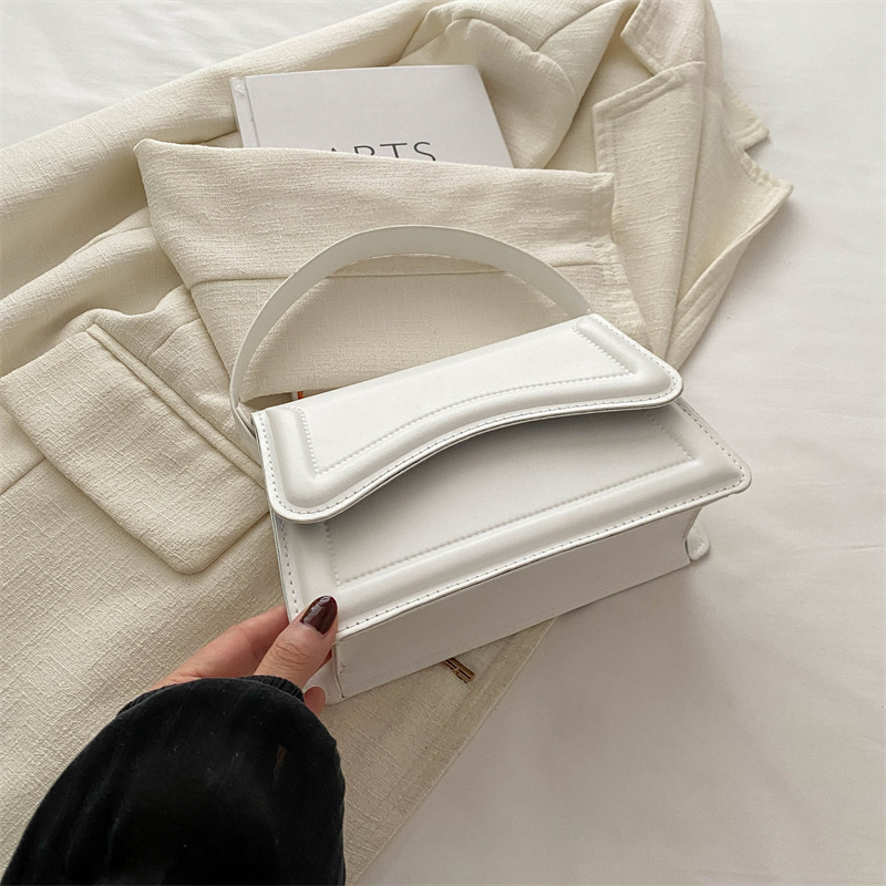Bolso de color sólido casual de la calle 2024 nuevo bolso de mano casual nuevo bolso cuadrado pequeño simple de moda mujer