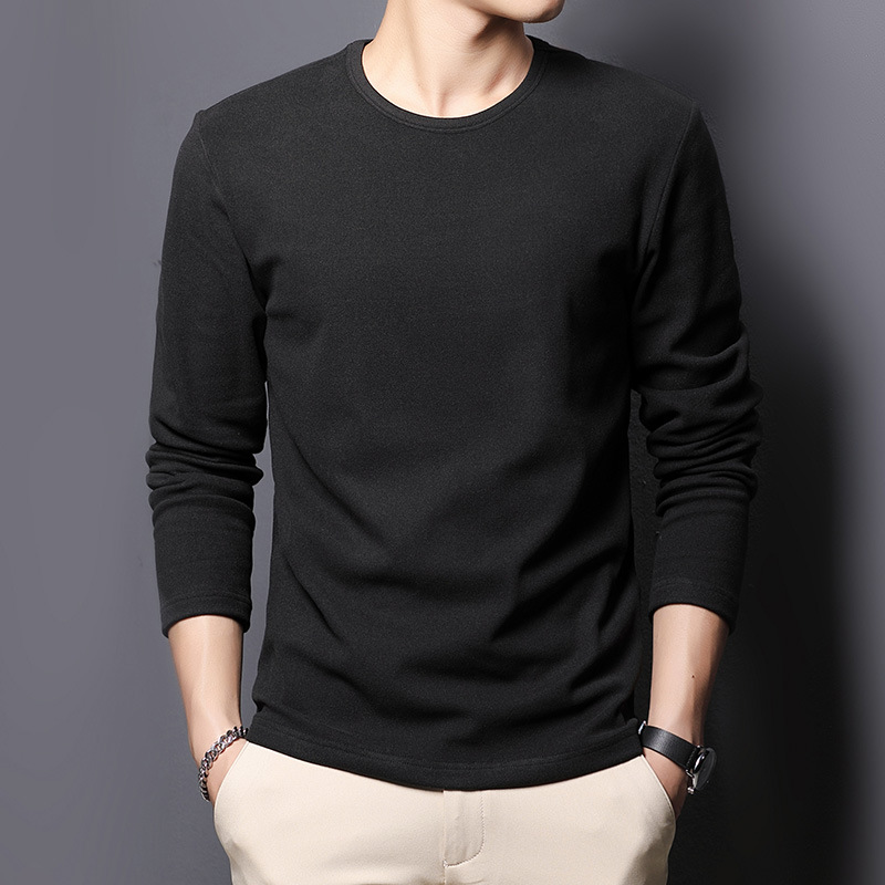 SMR24 블랙(라운드넥-양면벨벳)