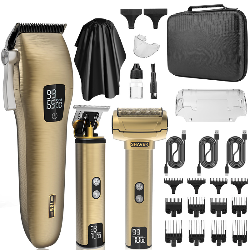 Nuevo 3-pieza eléctrico pelo Clipper traje multi-funcional niños hogar eléctrico Clipper pelo talla push Shaver