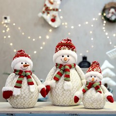 クリスマス装飾雪花シリーズ公仔雪だるま老人鹿クリスマスツリーの下にホテルのデパートのシーンが配置されている