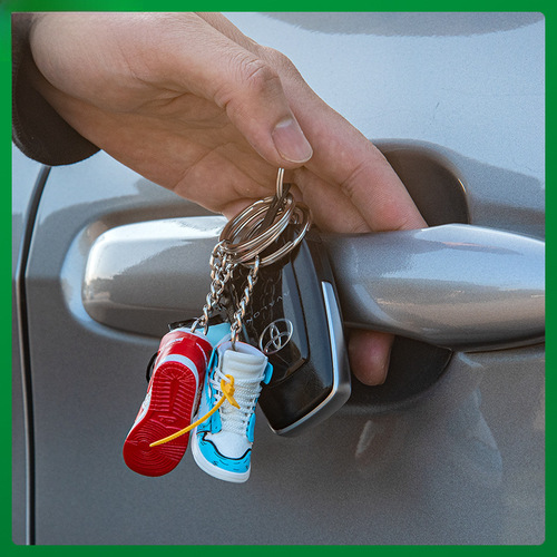 Creative AJ1 Keychain Basketball Shoes 3D Model Bag Accessory DIY Creative Handmade Car Bag Hook Fashion