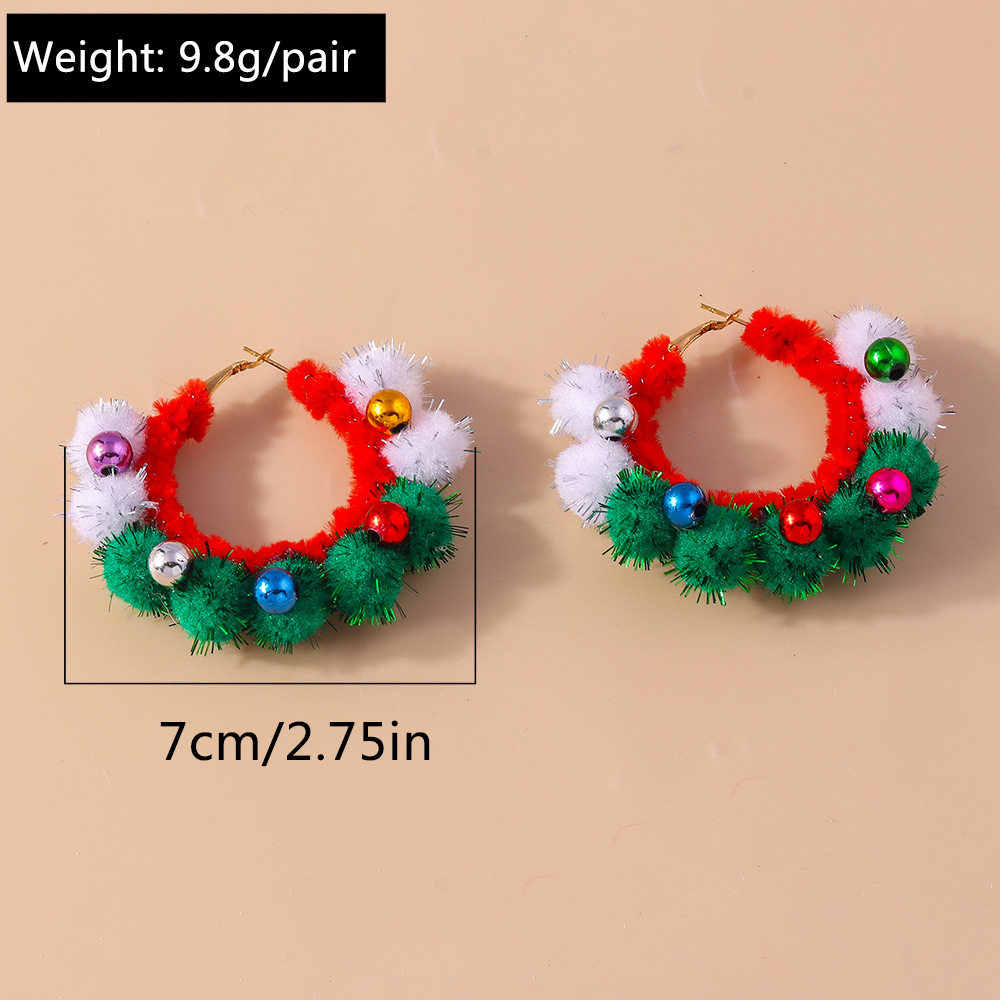 13g Weight Alloy Ear Needle Material Earrings Classification 1 Pair Quantity Holiday, Festival Occasion Plastic Material Christmas Festival Christmas Tree, Santa Claus Pattern Women's Gender Cute, Classic Style Style 1 Pair Christmas Cute Classic Style Christmas Tree Santa Claus Plastic Earrings 1