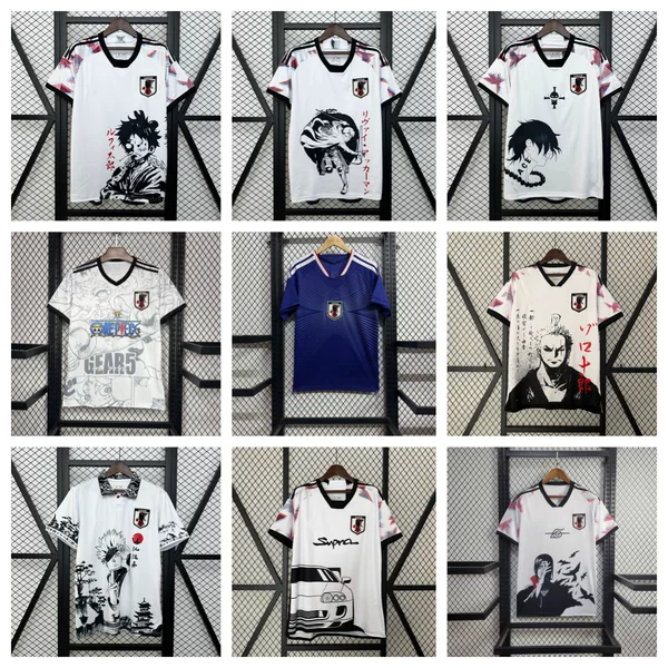 2425 season Japanese anime series Naruto One Piece Dragon Ball short-sleeved fan version jersey football uniform