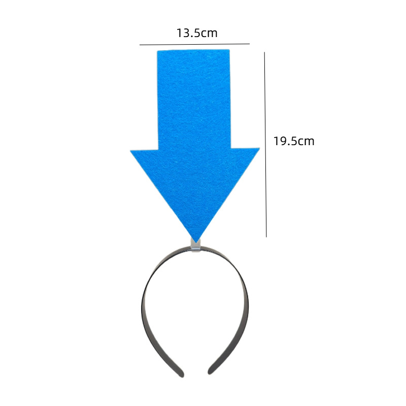 Cross-Border New Arrow Headband Funny Anti-Lost Arrow Headband Cute Symbol Headwear Performance Hair Accessories Wholesale