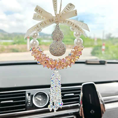 Car hanging | Crystal Gourd with Diamonds