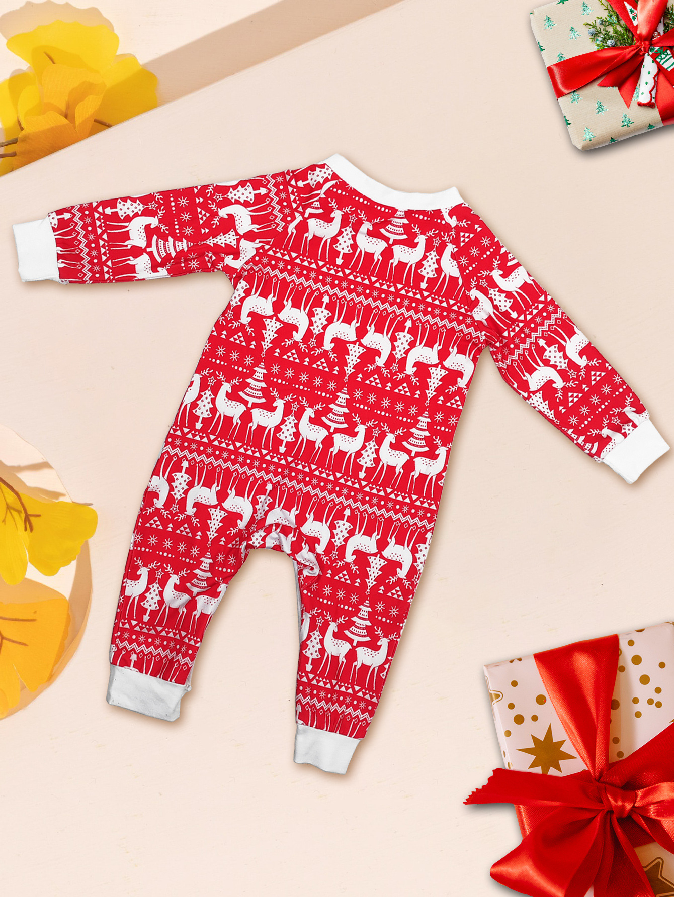 Christmas Cartoon snowman Deer Christmas family dress printed homestays pajamas_viptrois.com