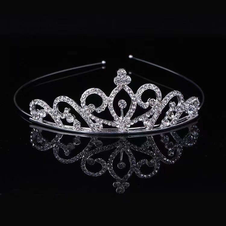 Corona transfronteriza cabeza de cumpleaños para niños joyas de cabello de fiesta joyas de boda flor princesa diamante cabeza de aro