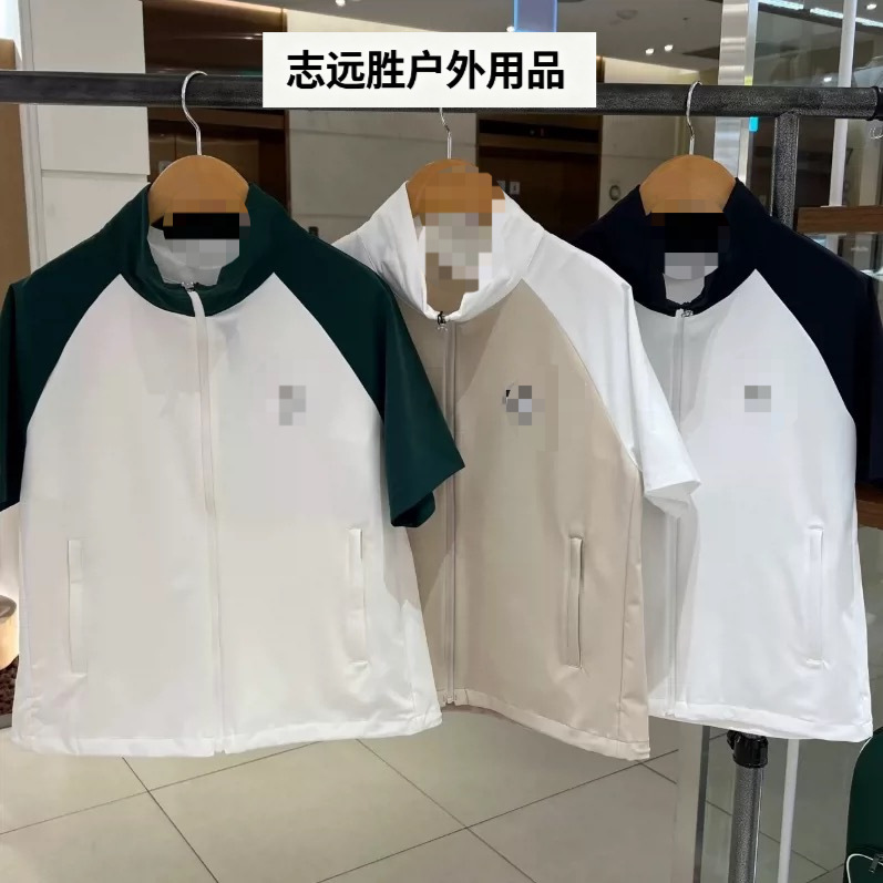 Korean Original Golf Women's New Zipper Windbreaker T-Shirt Fashionable Versatile Casual Sports Short-Sleeve Top