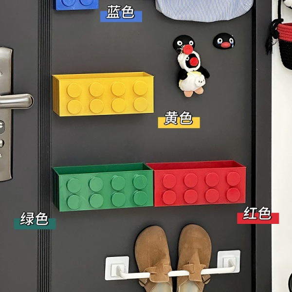 Magnetic Absorption Storage Box for Behind the Security Door, Wall-Mounted, No-Drill Entryway Storage Organizer, Key and Umbrella Holder