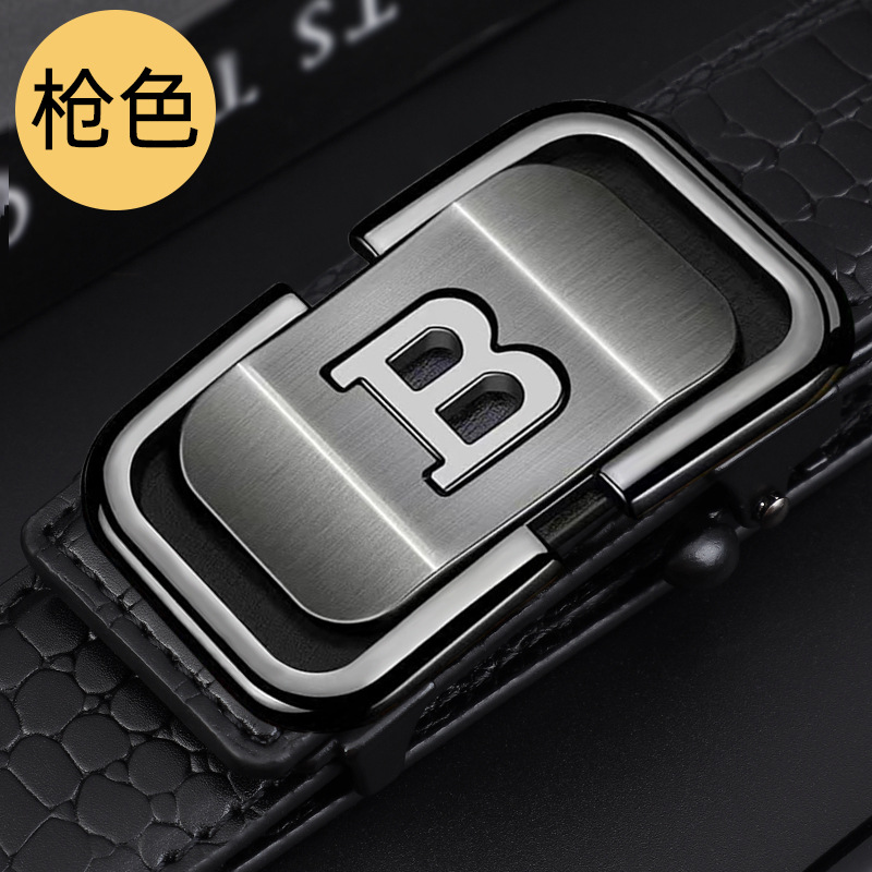 Cinturón de los nuevos hombres hebilla automática piel de vaca moda negocios elite pantalones de los hombres cinturón versátil casual cocodrilo patrón cinturón