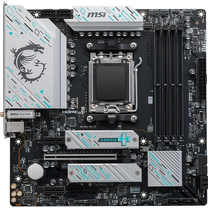 Материнская плата MSI B650M GAMING PLUS WIFI, интерфейс AMD B650/AM5, совместима с процессором 7800X3D