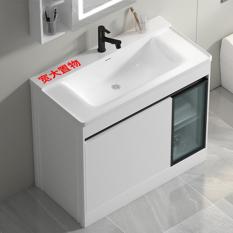gabinete de lavabo de aluminio espacial combinado lavabo cerámico lavabo integrado lavabo tipo piso lavabo lavabo