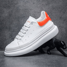 男鞋真皮板鞋麦坤小白鞋韩版潮流鞋子男装搭配休闲厚底直播代发