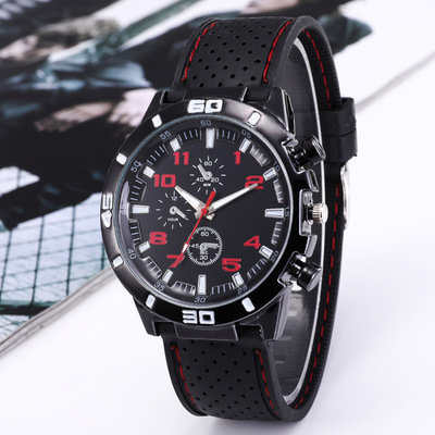 Sports Solid Color Buckle Quartz Men's Watches display picture 1