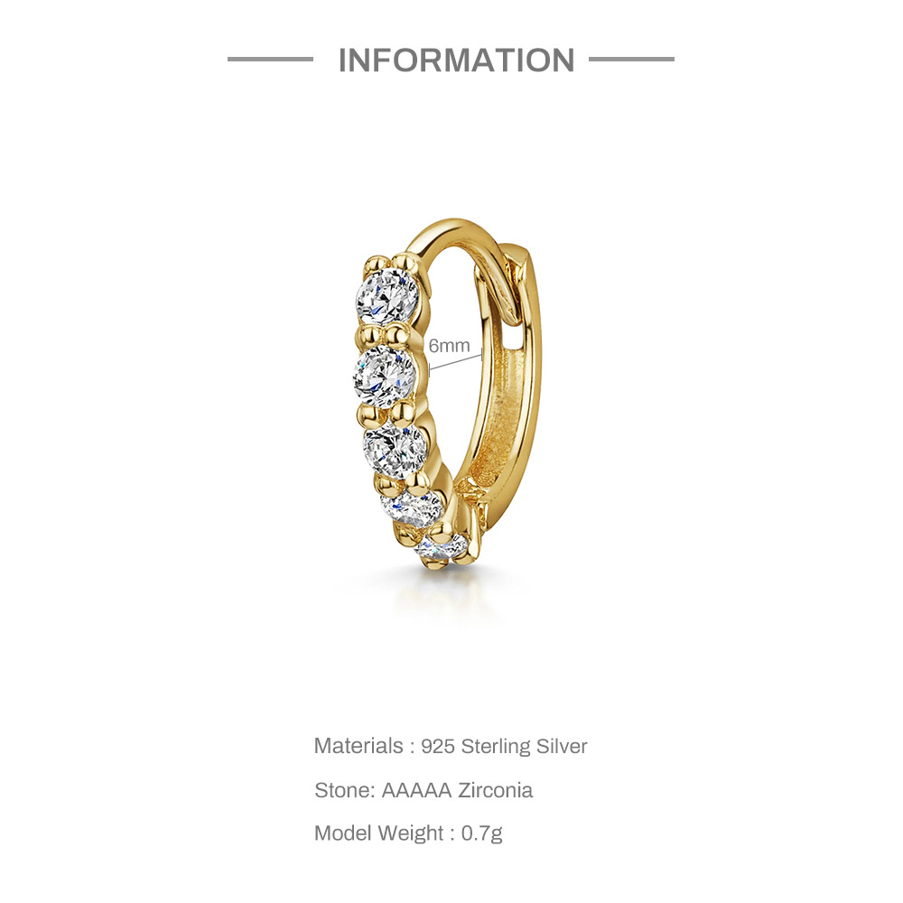 3g Weight Zircon Inlay Material Earrings Classification 1 Piece Quantity Daily Occasion 925 Sterling Silver Material Round, Square Pattern Women'S Gender Inlay Design Retro Style 1 Piece 925 Sterling Silver Zircon Round Square Earrings 7