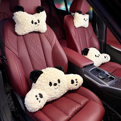 Car Headrest, Neck Pillow, Creative and Cute Female Driver's Driving Lumbar Support, a Pair of Car Pillows, Car Seat Pillows
