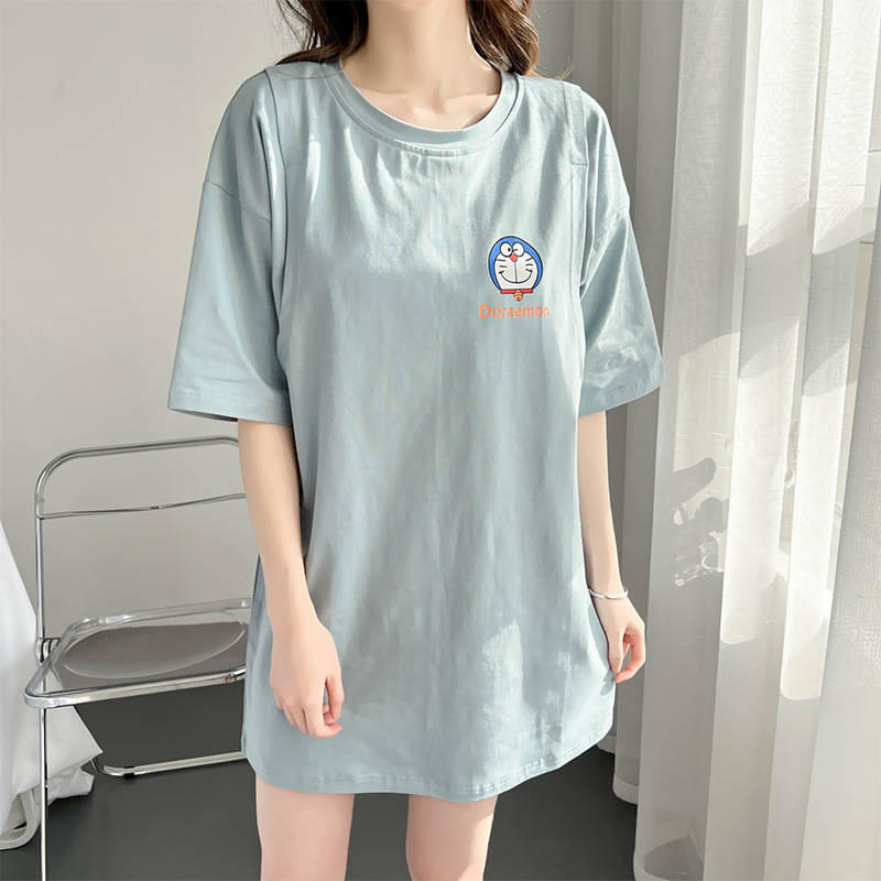 お出かけ用純綿授乳服、おしゃれなホットママ風マタニティTシャツ、春夏半袖ボトムスシャツ、授乳トップス、夏服|undefined