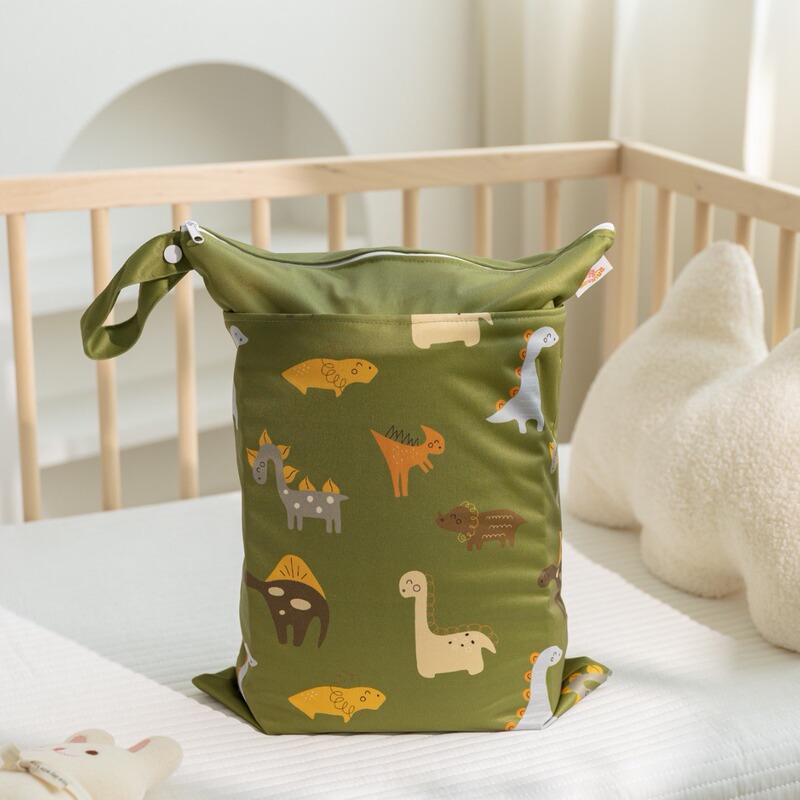 Cross-Border Retro Dinosaur Print Baby Room Outdoor Storage Hanging Bag, Dry and Wet Separation Double-Layer Waterproof Bag Wetbag Cross-Border Retro Dinosaur Print Baby Room Outdoor Storage Hanging Bag, Dry and Wet Separation Double-Layer Waterproof Bag Wetbag