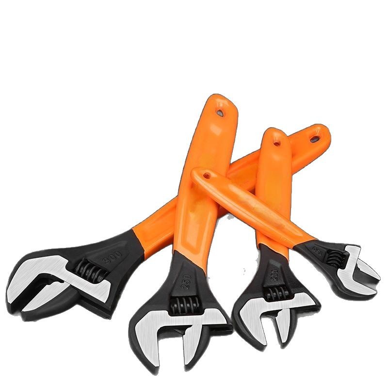 Electrofusion llave ajustable cabeza negra cepillado llave ajustable grande tablero abierto mango Fuente de la fábrica