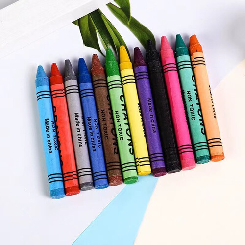 Children's colored pencils 6-color 12-color 24-color set for filling and painting, oil pastels for primary school students and children's painting classes, colorful paints