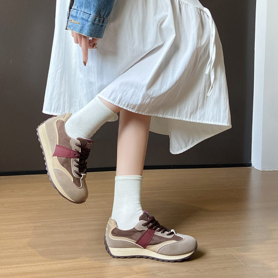Ins Korean Style New Flat Forrest Gump Shoes Women's 2024 Autumn Student Running Sports Lightweight Casual JCF220