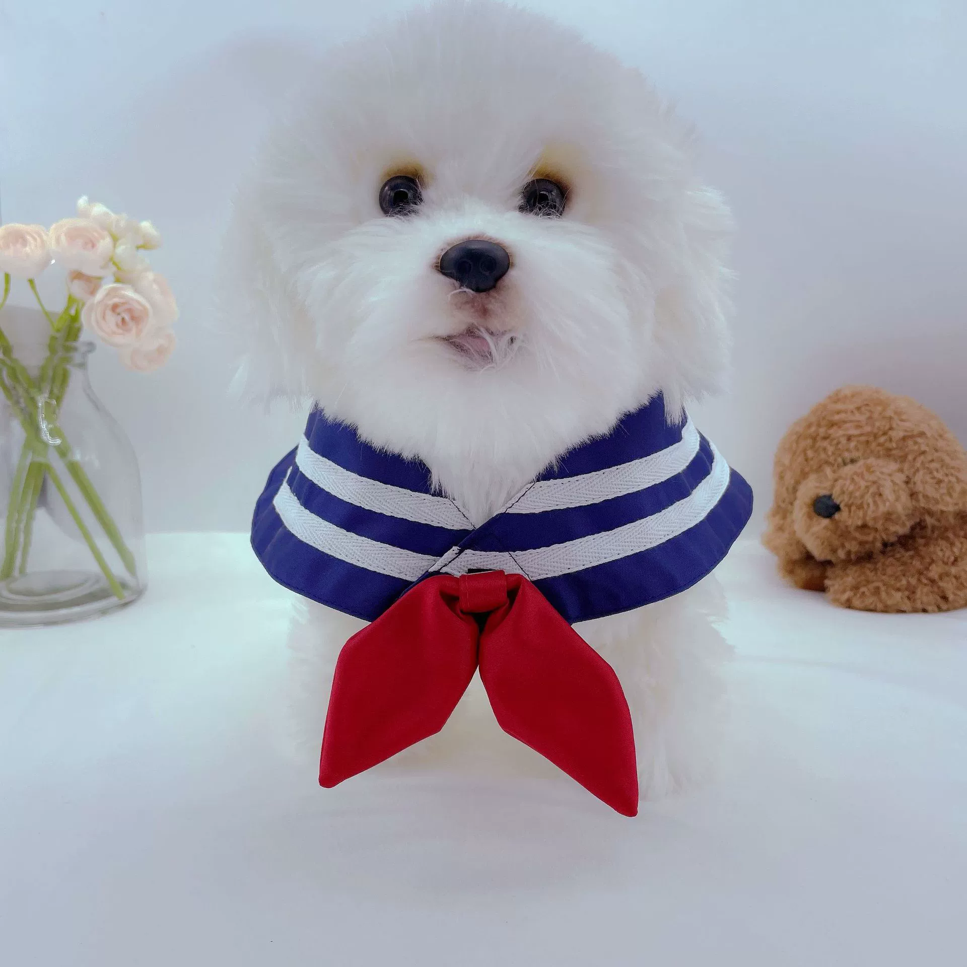 Колледж Метод Ветра Корова Корги Кошка Плюшевые Мишки Собака Тедди Военно-Морской Воротник Большая Собака Военно-Морской Флот Домашнее Животное Нагрудник