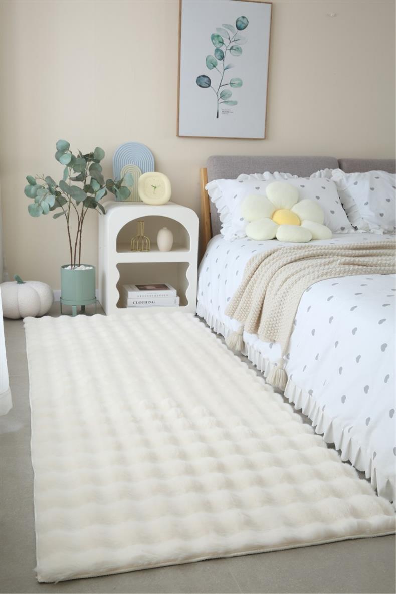 Ins Cream Style Scandinavian Plush Winter Thick Living Room Coffee Table Blanket Carpet Bay Window Tatami Bedroom Bedside Blanket