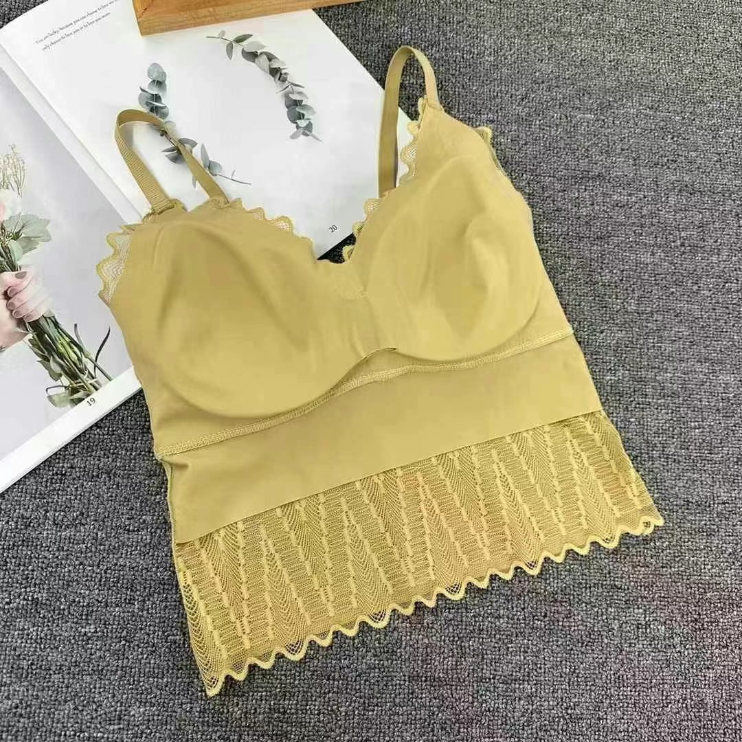 3816 # Cintura ultrafina sin costuras, eslinga adelgazante para moldear el cuerpo, interior y exterior, hermoso encaje, espalda, sujetador integrado antideslizante