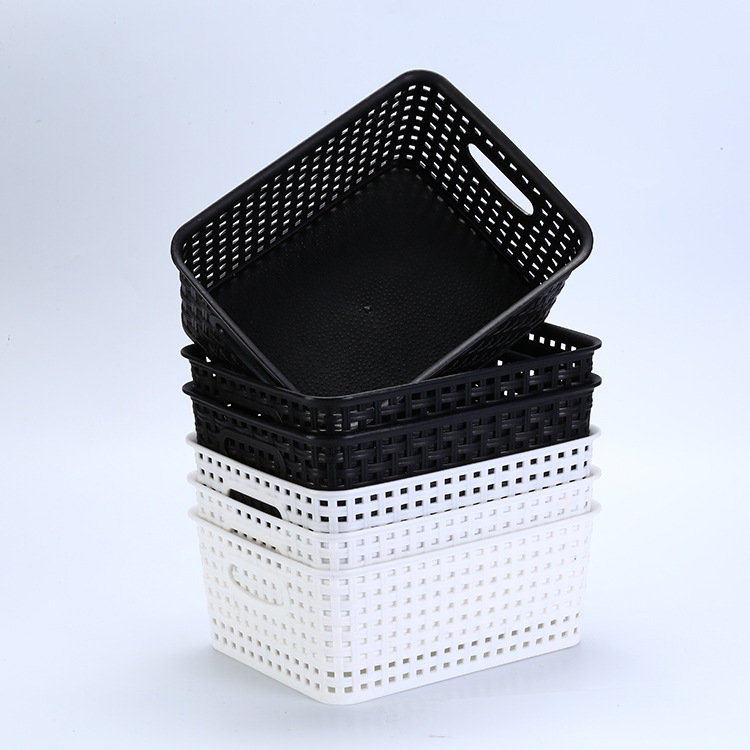 Canasta de almacenamiento cocina hogar lavado y drenaje de vegetales Almacenamiento de Baño azul merienda azul Almacenamiento de artículos diversos almacenamiento tamiz cuadrado plástico