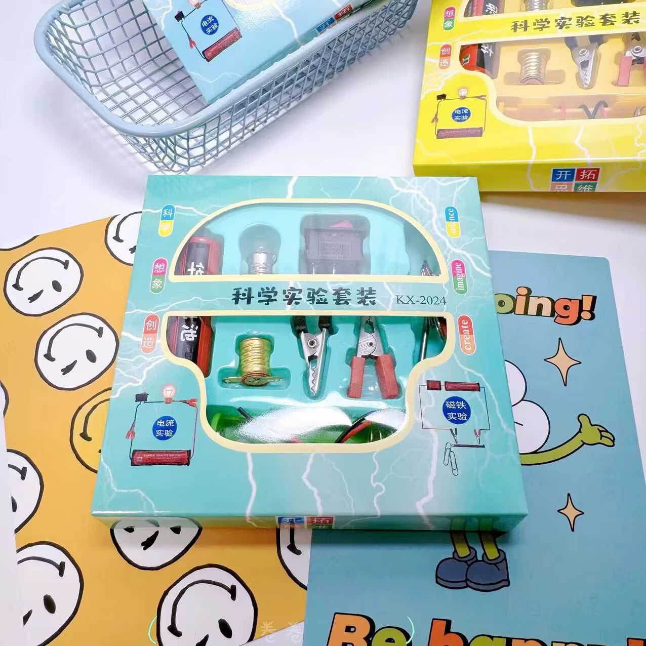 Set, creative children's teaching aids handmade for students, science, circuit, physical protection, training