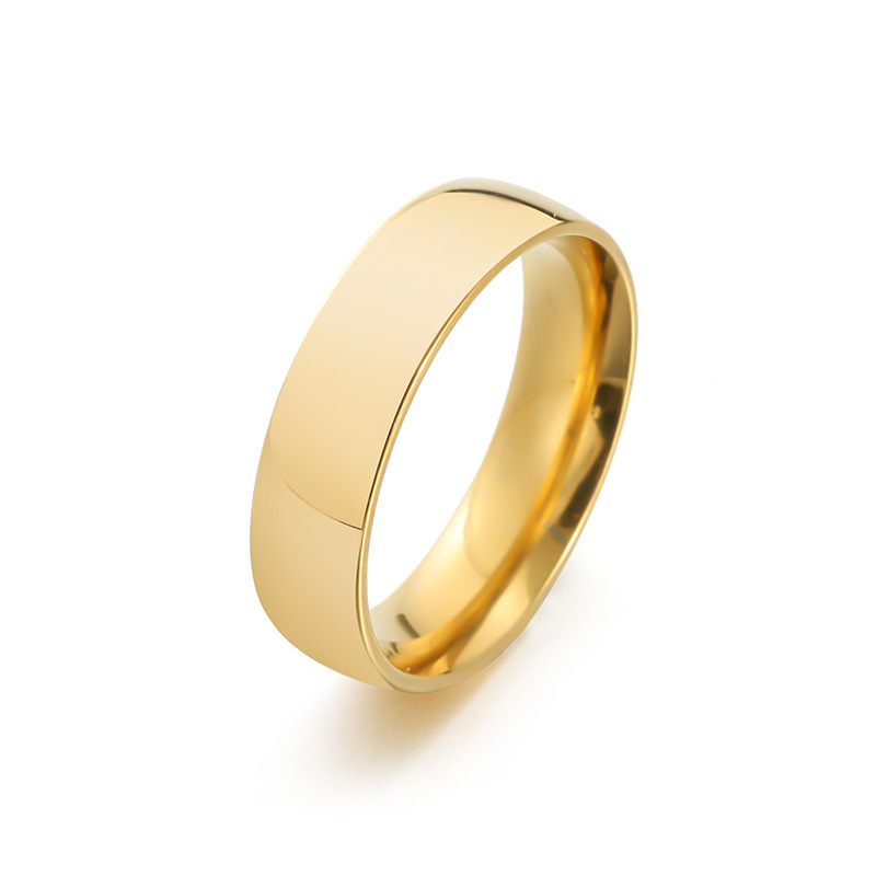 Stainless steel ring women's rose gold niche high-end ins Taigang smooth titanium steel jewelry jewelry jewelry wholesale