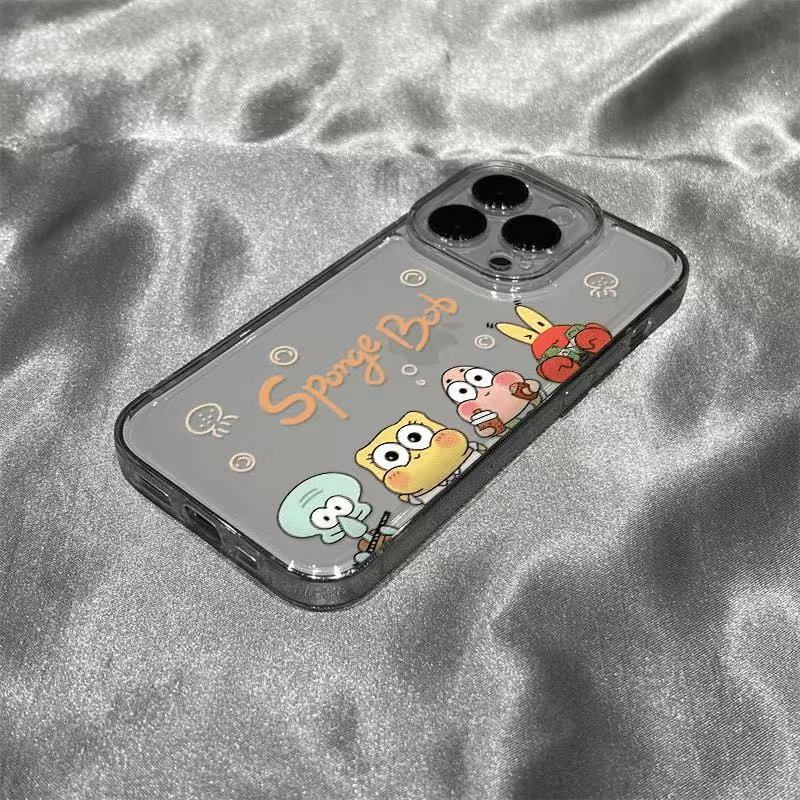 Funda para teléfono móvil iphone15promax para modelos explosivos lindos, transparente Apple 16 anti-caída 14pro Japón y Corea 13/12