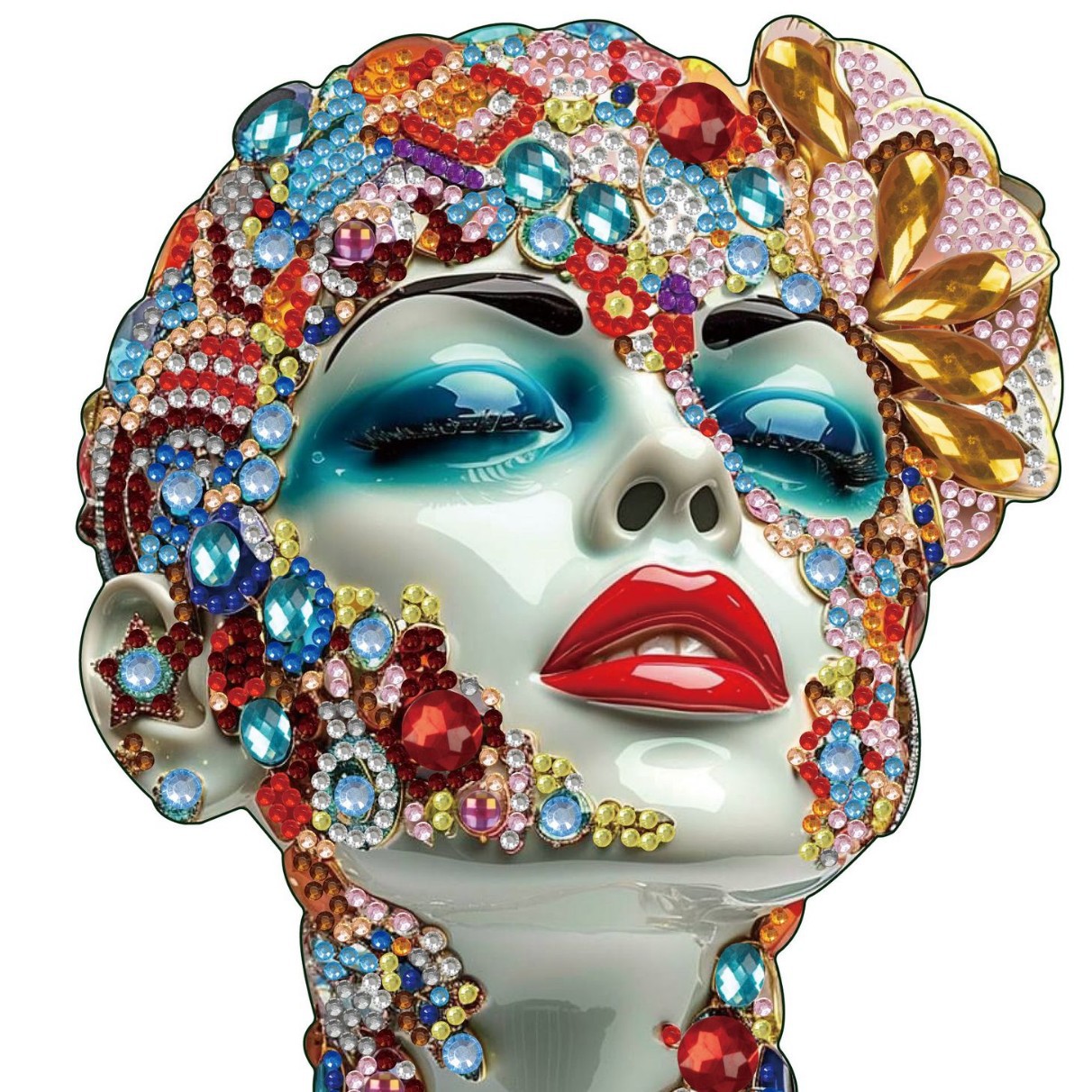 Pintura de diamantes 5D transfronteriza hecha a mano DIY, adorno de juguete de cartón tridimensional, dinosaurio de dibujos animados, pintura de diamantes para niños.