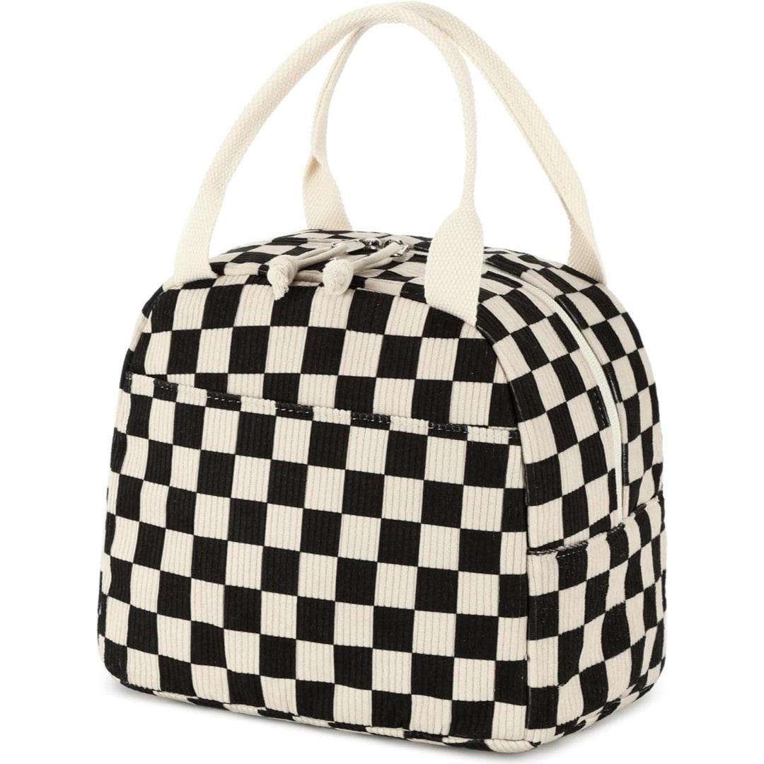 Nuevo producto transfronterizo Bolsa bento portátil con estampado de pana Bolsa de almuerzo fresca de gran capacidad adecuada para acampar al aire libre