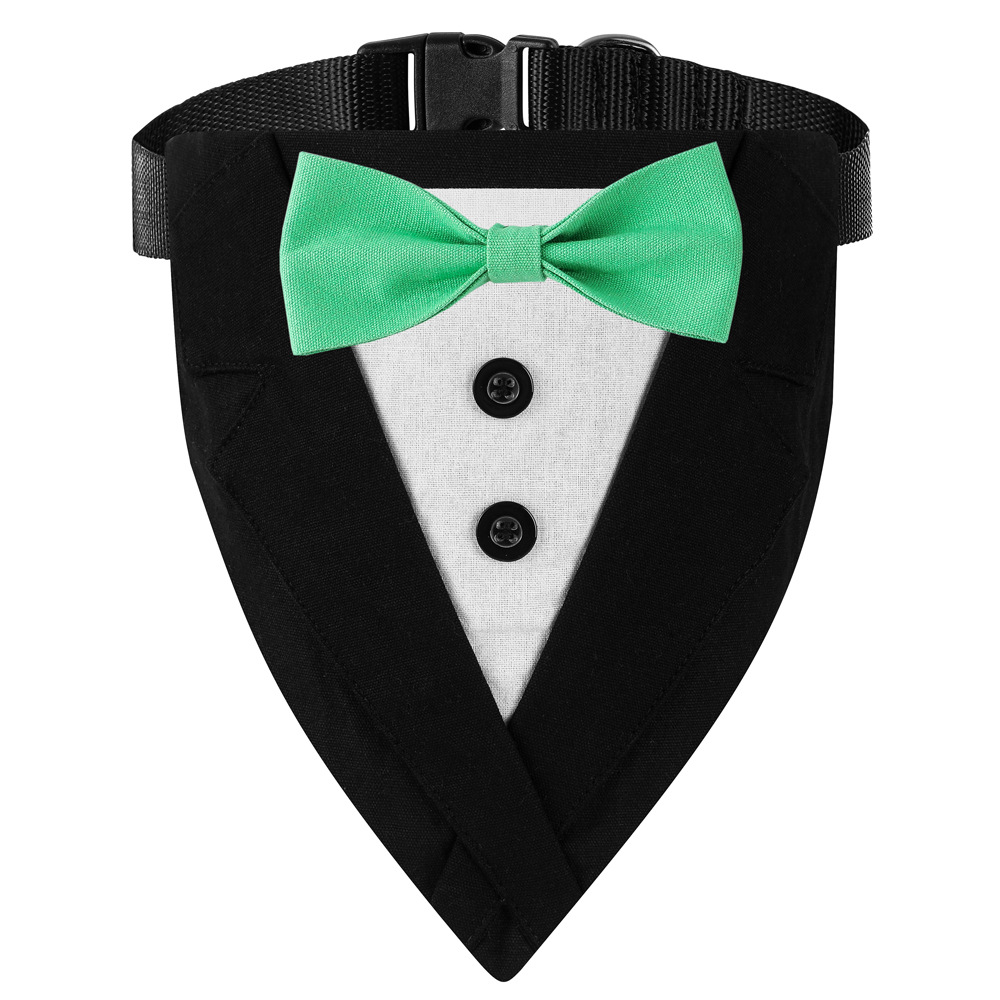 Cross-border exclusivo nuevo traje popular perro triángulo bufanda corbata mascota perro saliva toalla bufanda de la boda