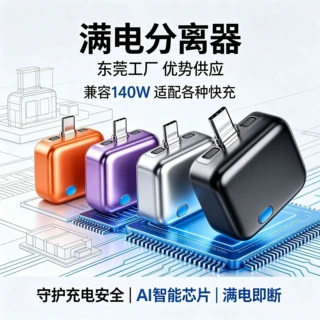 满电自动分离器充电保护器充满AI断电拔出苹果安卓手机平板通用
