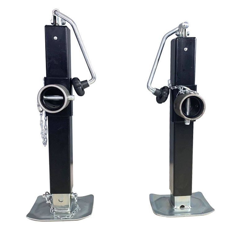 Top swing side swing remolque Jack carga pesada plegable pierna galvanizada carga estática 8000LBS aumentar soporte manga